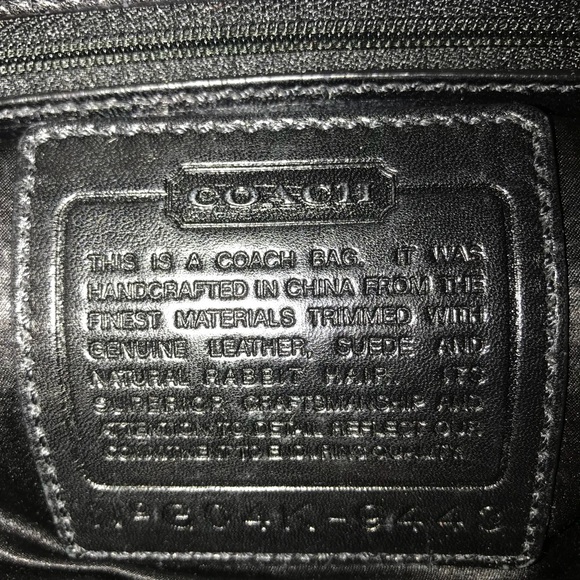 Coach Black Quilted Nylon Rabbit Fur Shoulder Bag - Picture 7 of 7